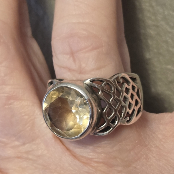 RARE Silpada Sterling Silver & Citrine Ring
